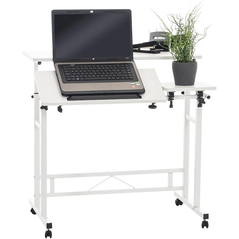 Mesa de Ordenador COMPY, totalmente ajustable y con altura regulable, en madera color nuez