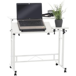 Mesa de Ordenador COMPY, totalmente ajustable y con altura regulable, en madera color nuez