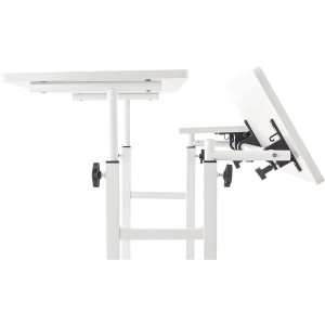 Mesa de Ordenador COMPY, totalmente ajustable y con altura regulable, en madera color nuez