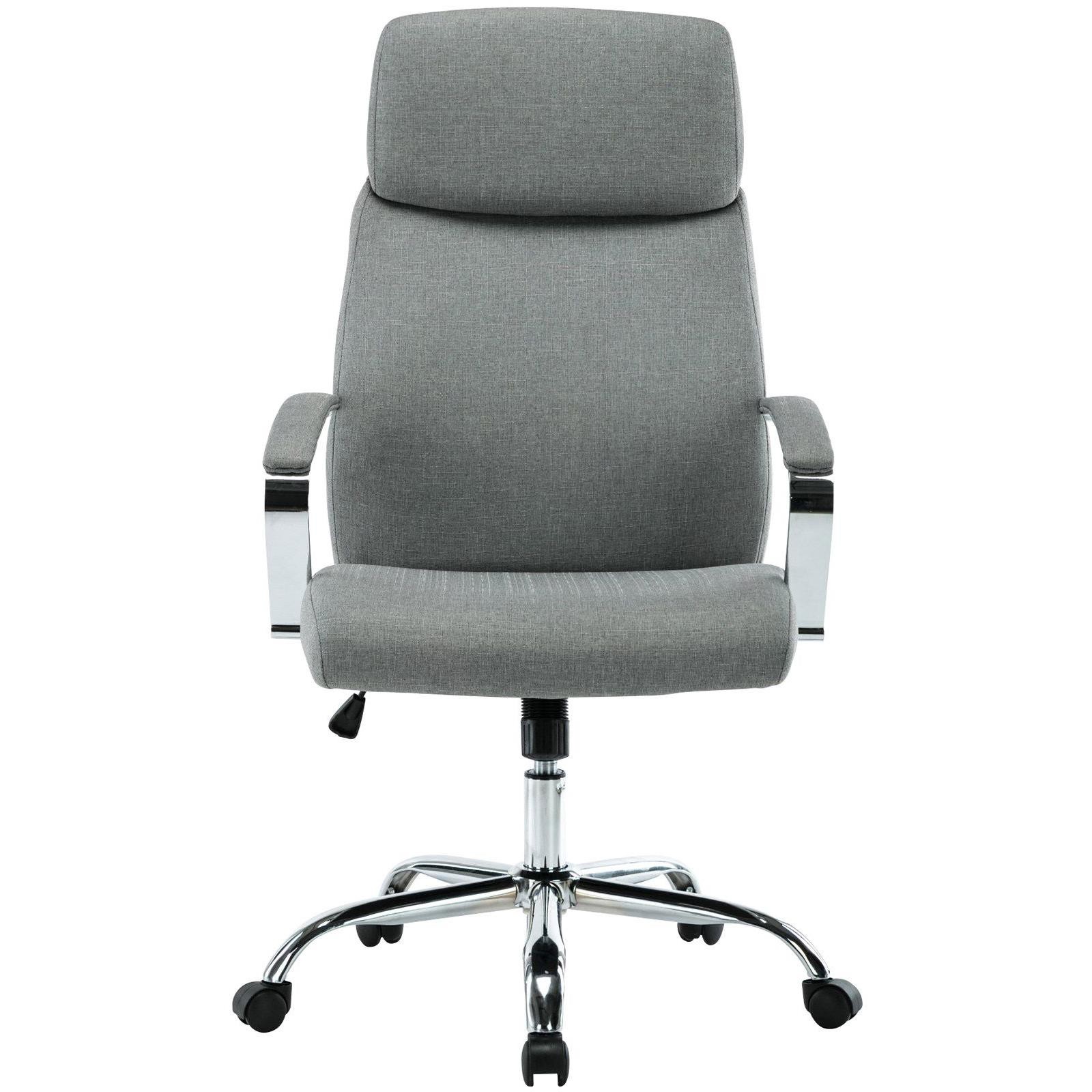 Sillón de Oficina RONDA TELA, Muy Cómodo y Elegante, Base y Brazos Metálicos, Negro