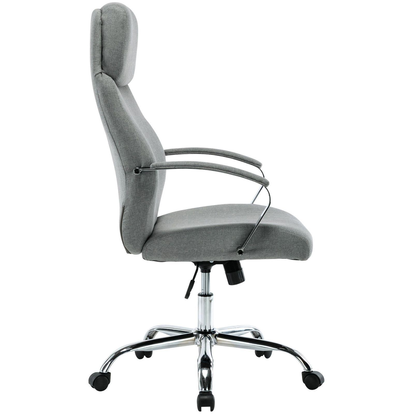 Sillón de Oficina RONDA TELA, Muy Cómodo y Elegante, Base y Brazos Metálicos, Negro
