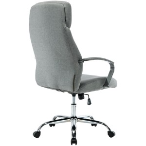 Sillón de oficina RONDA TELA, base y brazos metálicos, negro