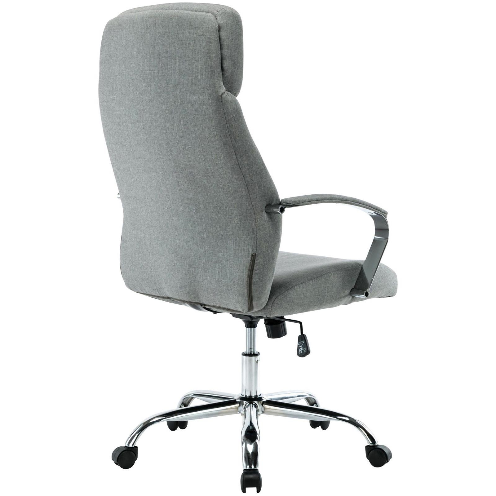 Sillón de Oficina RONDA TELA, Muy Cómodo y Elegante, Base y Brazos Metálicos, Negro