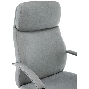 Sillón de oficina RONDA TELA, base y brazos metálicos, negro