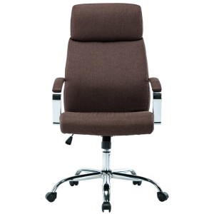 Sillón de oficina RONDA TELA, base y brazos metálicos, negro