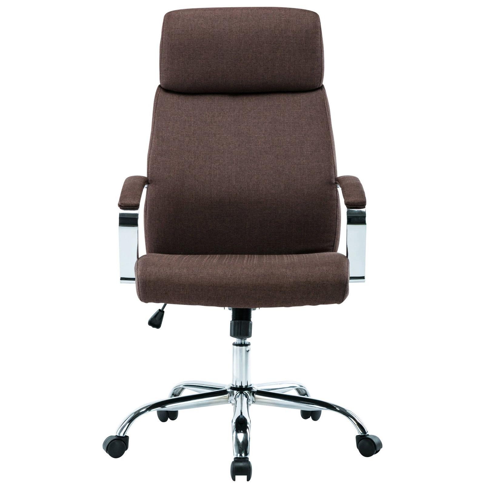 Sillón de Oficina RONDA TELA, Muy Cómodo y Elegante, Base y Brazos Metálicos, Negro