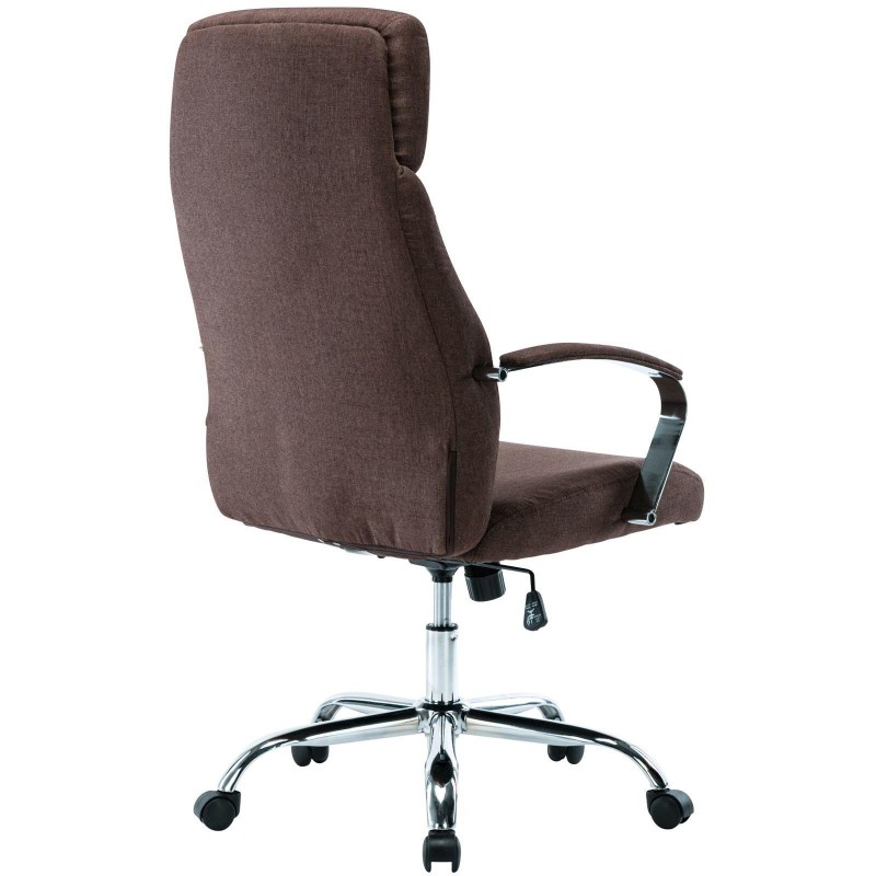 Sillón de oficina RONDA TELA, base y brazos metálicos, negro