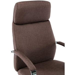 Sillón de oficina RONDA TELA, base y brazos metálicos, negro