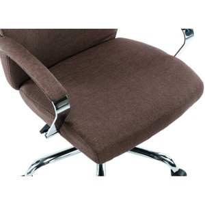 Sillón de oficina RONDA TELA, base y brazos metálicos, negro