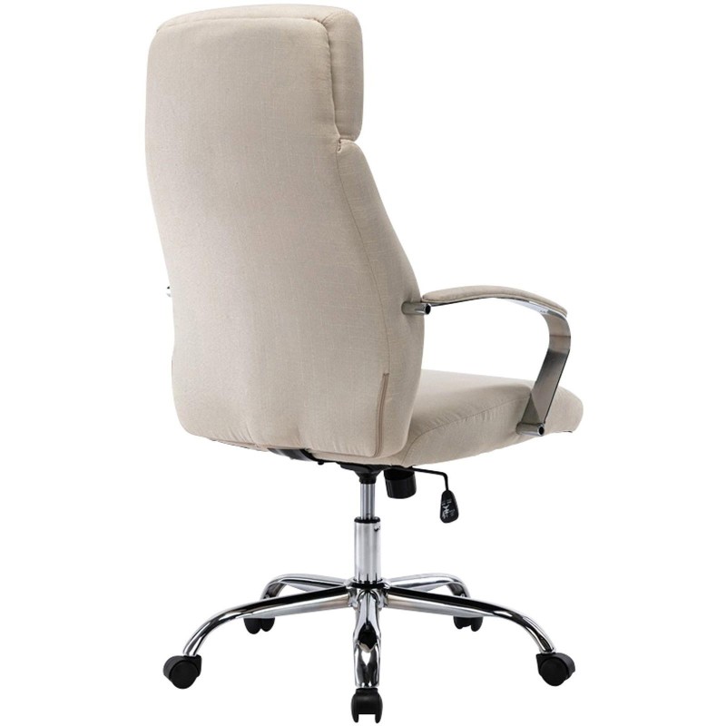 Sillón de oficina RONDA TELA, base y brazos metálicos, negro