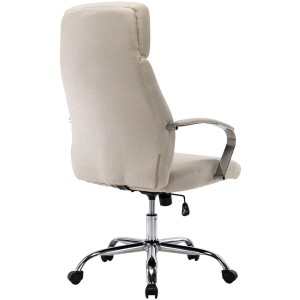 Sillón de oficina RONDA TELA, base y brazos metálicos, negro