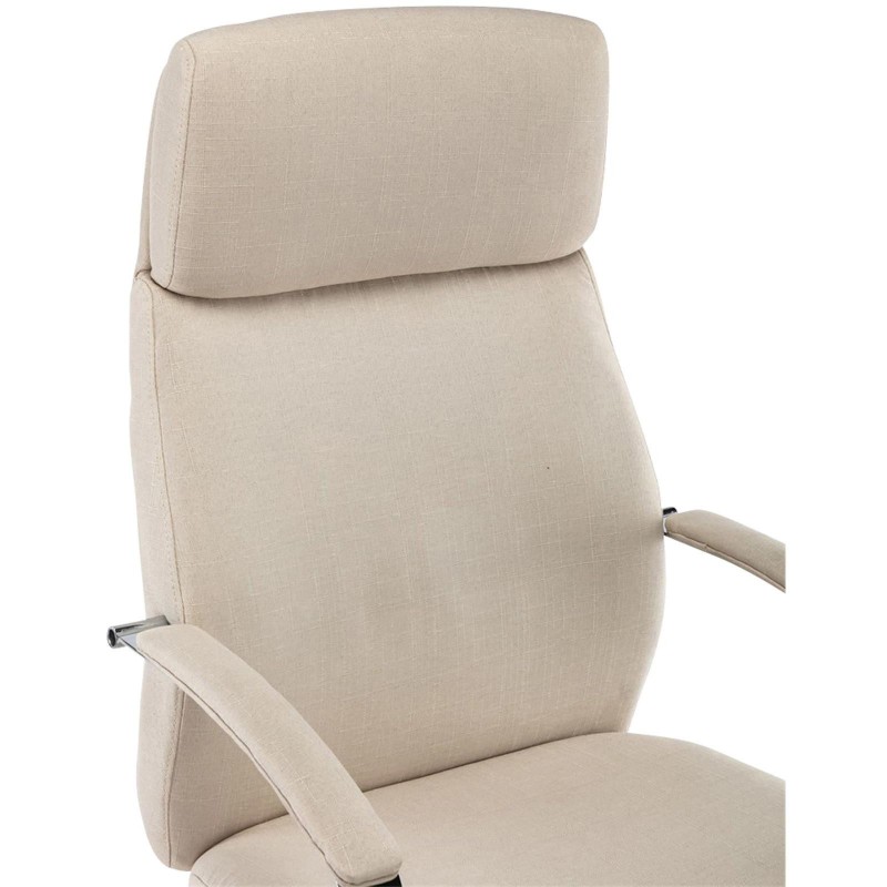 Sillón de oficina RONDA TELA, base y brazos metálicos, negro