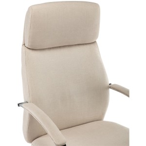 Sillón de oficina RONDA TELA, base y brazos metálicos, negro