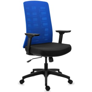 Silla de oficina MAYESTIC, diseño exclusivo y soporte lumbar, negro