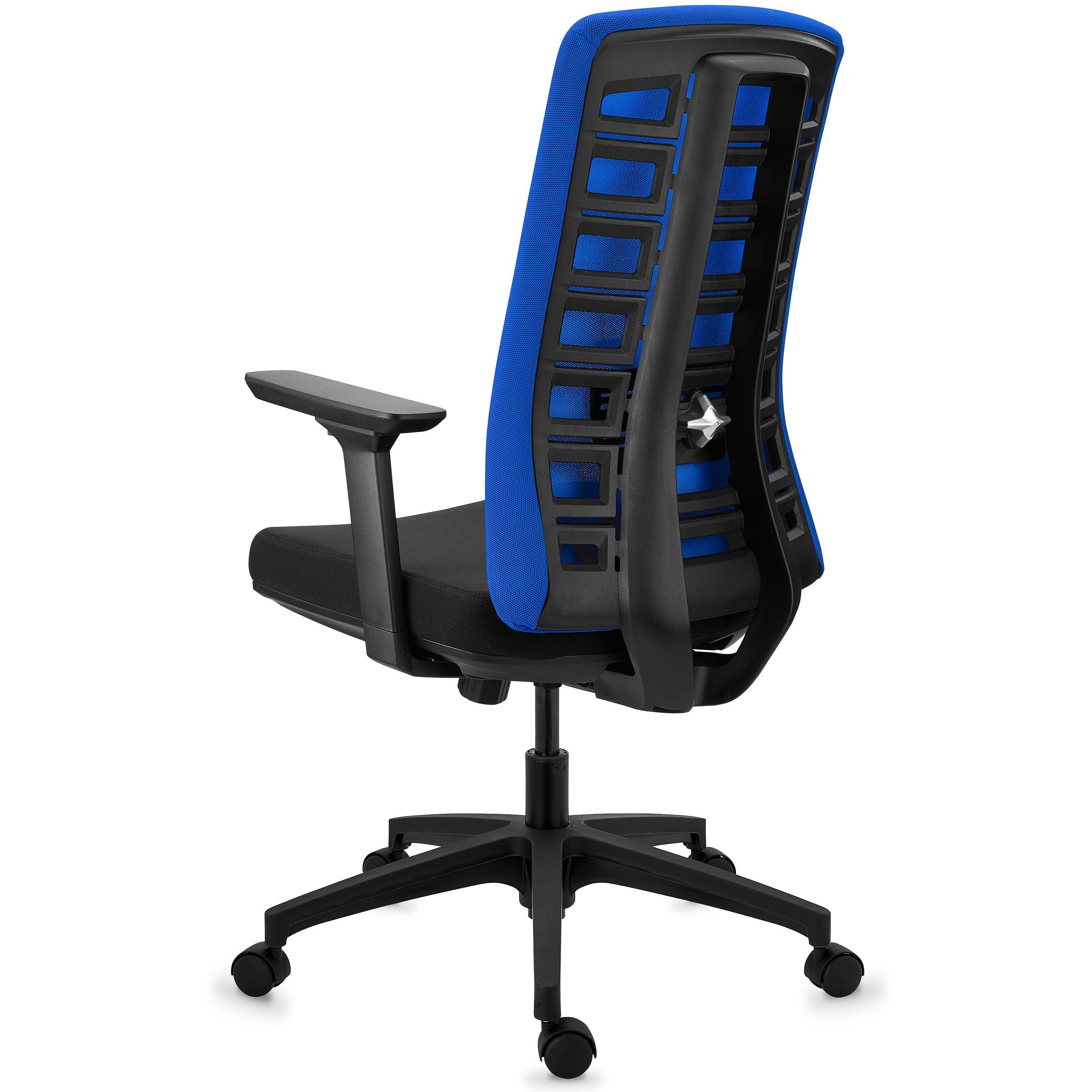 Silla de Oficina MAYESTIC, Respaldo Exclusivo Diseño, Brazos Ajuste 3D, En Negro