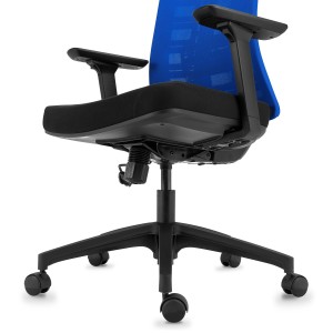 Silla de oficina MAYESTIC, diseño exclusivo y soporte lumbar, negro