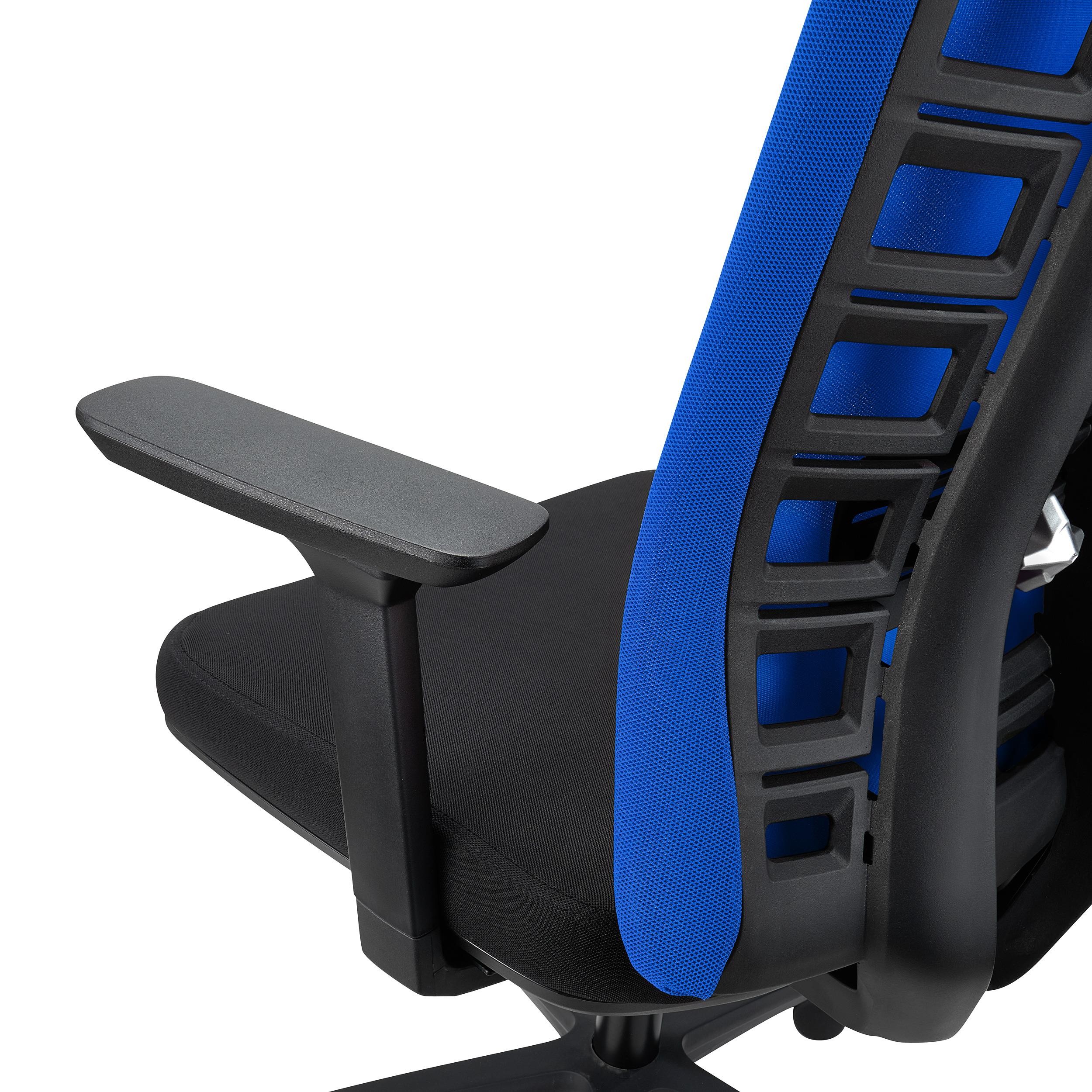 Silla de Oficina MAYESTIC, Respaldo Exclusivo Diseño, Brazos Ajuste 3D, En Negro