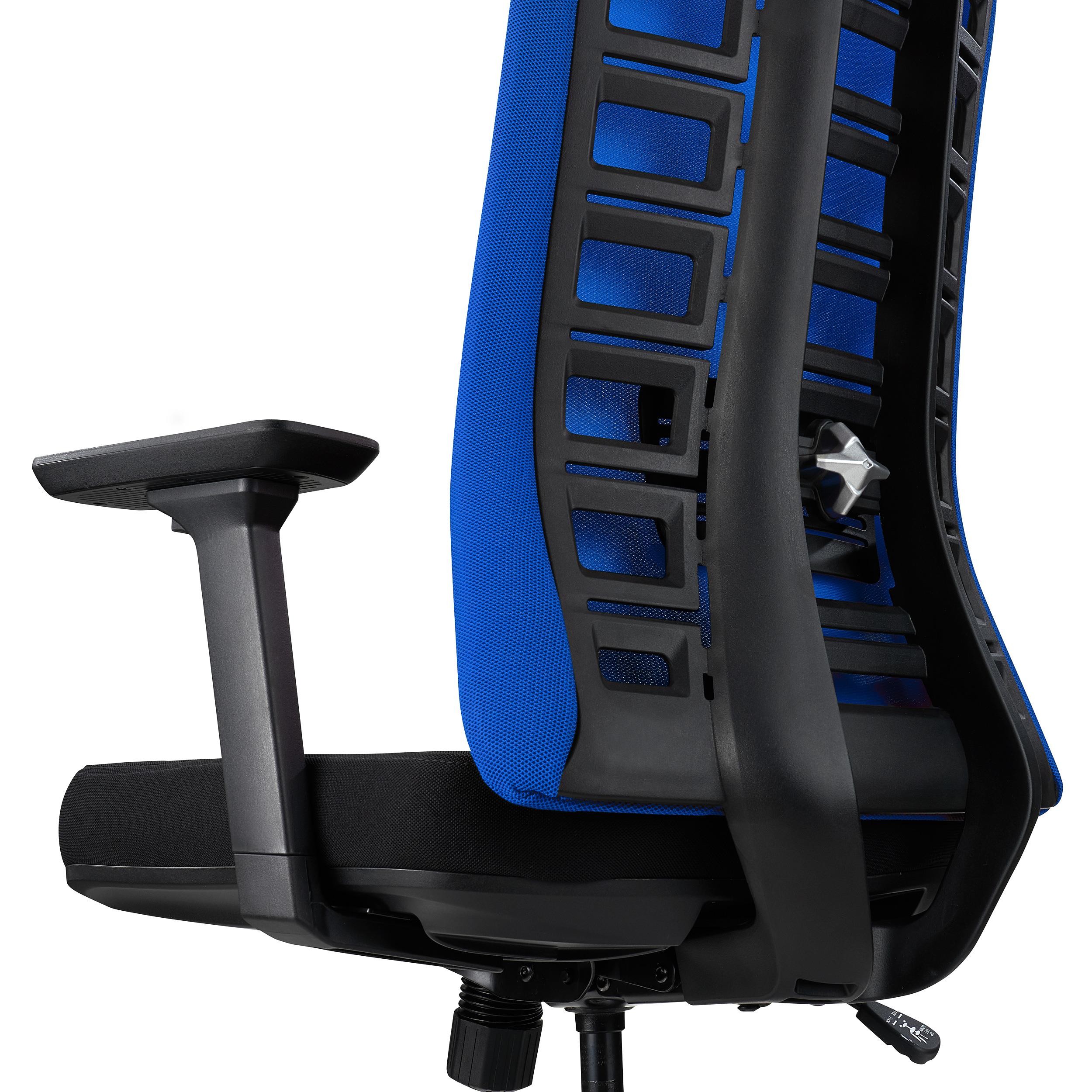 Silla de Oficina MAYESTIC, Respaldo Exclusivo Diseño, Brazos Ajuste 3D, En Negro