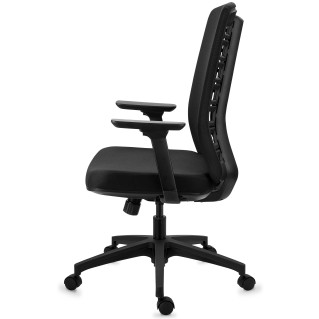 Silla de oficina MAYESTIC, diseño exclusivo y soporte lumbar, negro 2