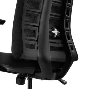 Silla de oficina MAYESTIC, diseño exclusivo y soporte lumbar, negro