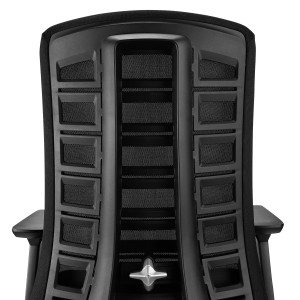 Silla de oficina MAYESTIC, diseño exclusivo y soporte lumbar, negro