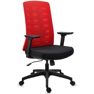 Silla de oficina MAYESTIC, diseño exclusivo y soporte lumbar, negro
