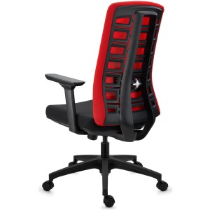 Silla de oficina MAYESTIC, diseño exclusivo y soporte lumbar, negro