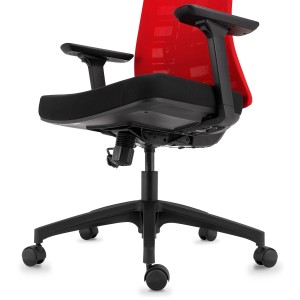 Silla de oficina MAYESTIC, diseño exclusivo y soporte lumbar, negro