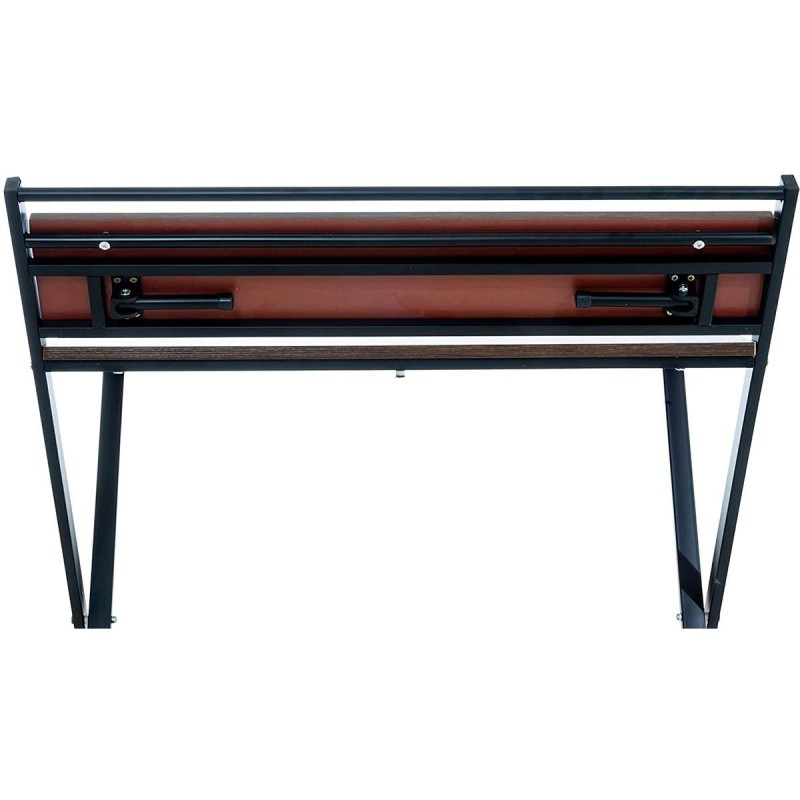Mesa de escritorio plegable FORBY, diseño moderno e industrial, en Metal y Madera