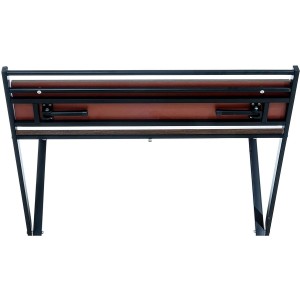 Mesa de escritorio plegable FORBY, diseño moderno e industrial, en Metal y Madera