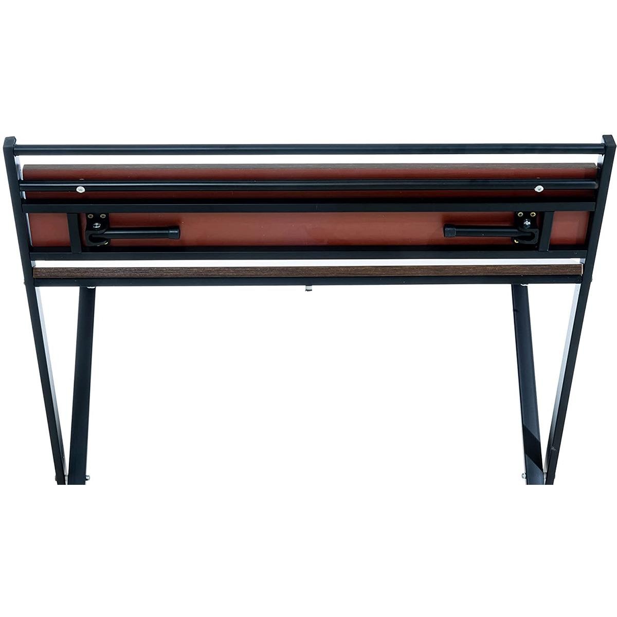 Escritorio Plegable FORBY, Dimensiones 84x62x93 cm, en Metal y Madera color Nogal