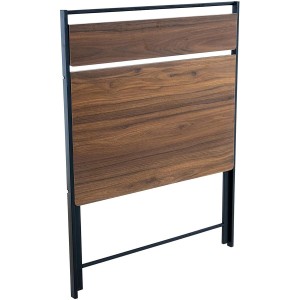 Mesa de escritorio plegable FORBY, diseño moderno e industrial, en Metal y Madera