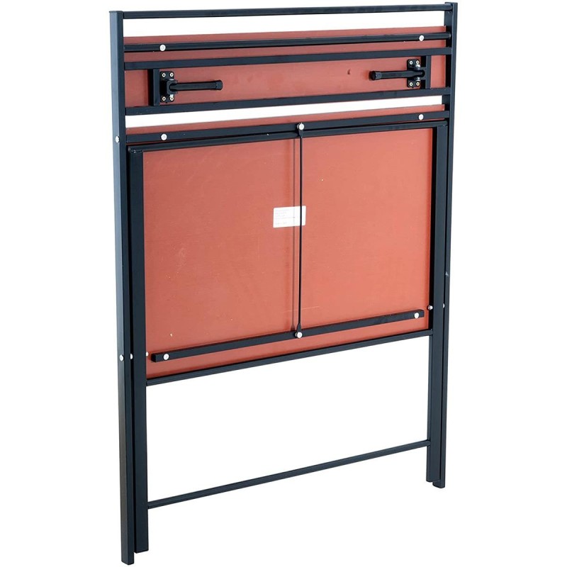 Mesa de escritorio plegable FORBY, diseño moderno e industrial, en Metal y Madera