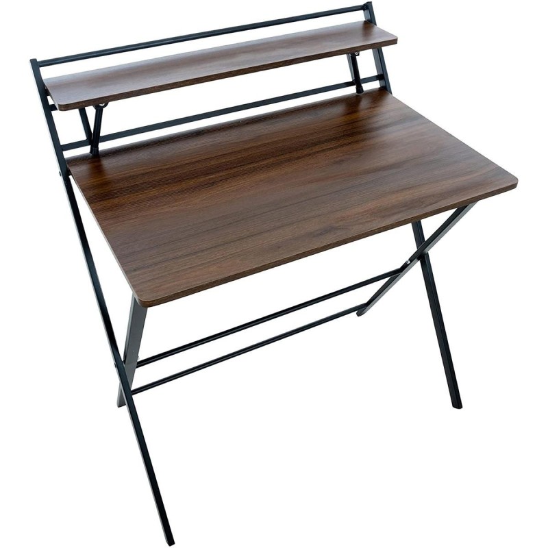 Mesa de escritorio plegable FORBY, diseño moderno e industrial, en Metal y Madera