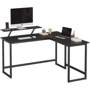 Mesa de Oficina LEGO, en Metal y Madera, color Negro
