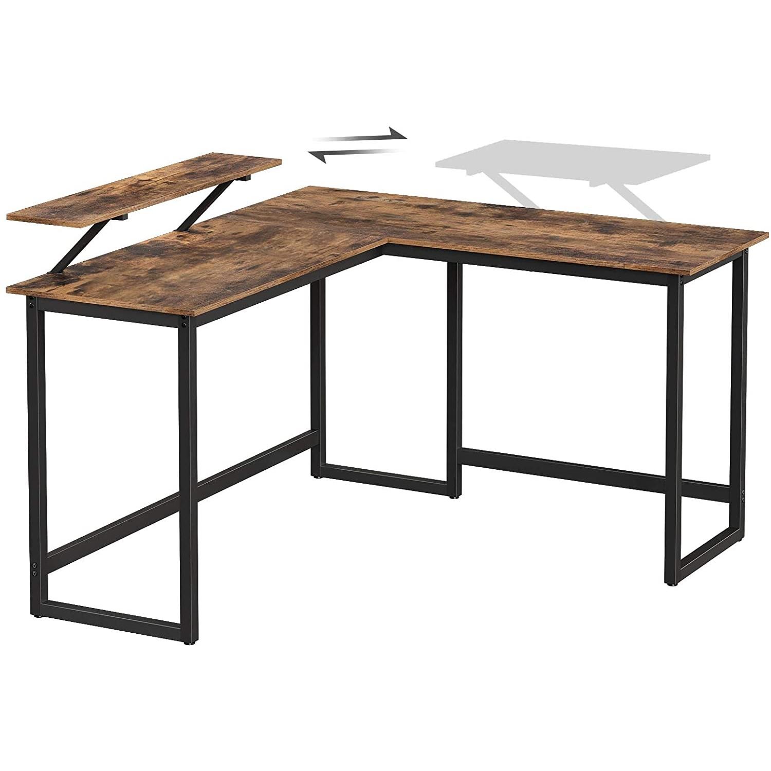 Mesa de Oficina LEGO, 140x130x76 cm, en Metal y Madera, color Negro