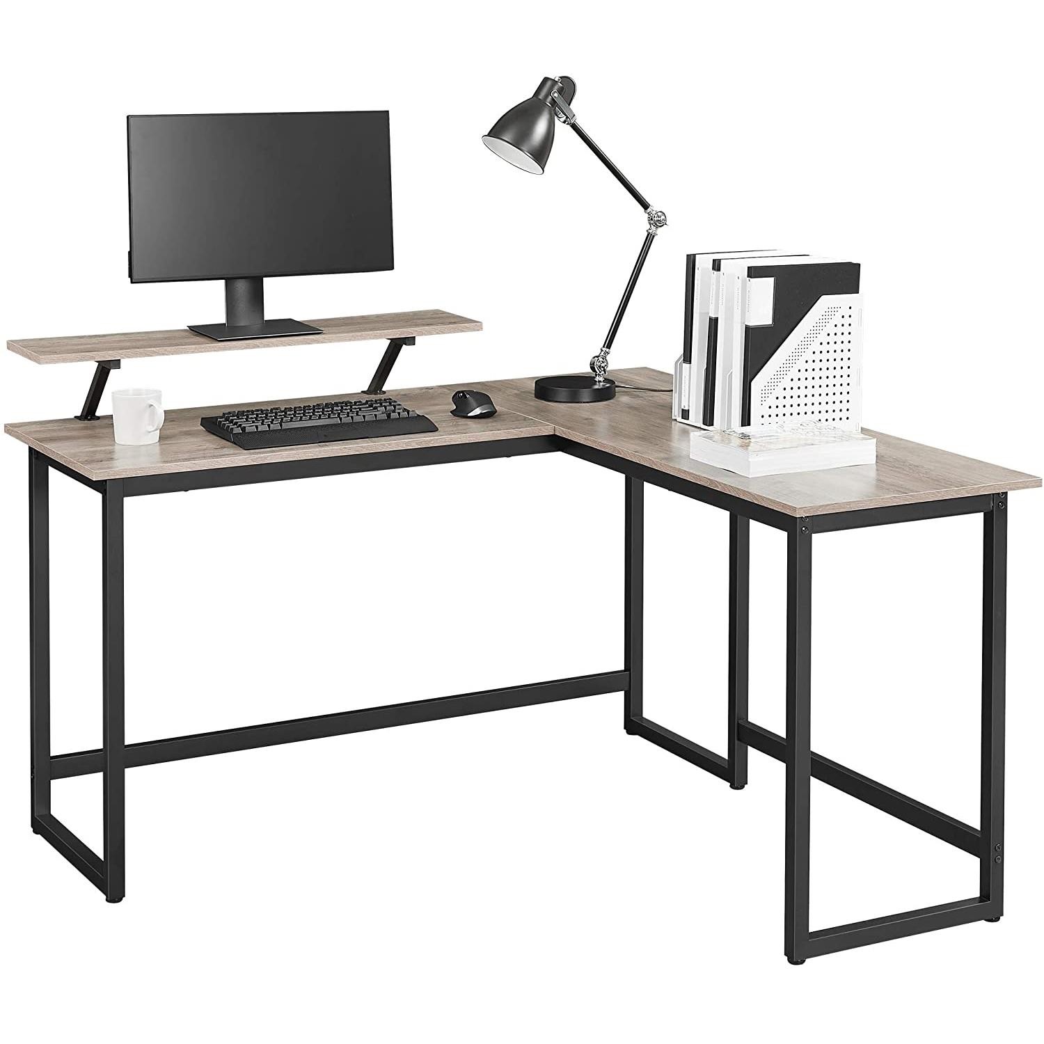 Mesa de Oficina LEGO, 140x130x76 cm, en Metal y Madera, color Negro