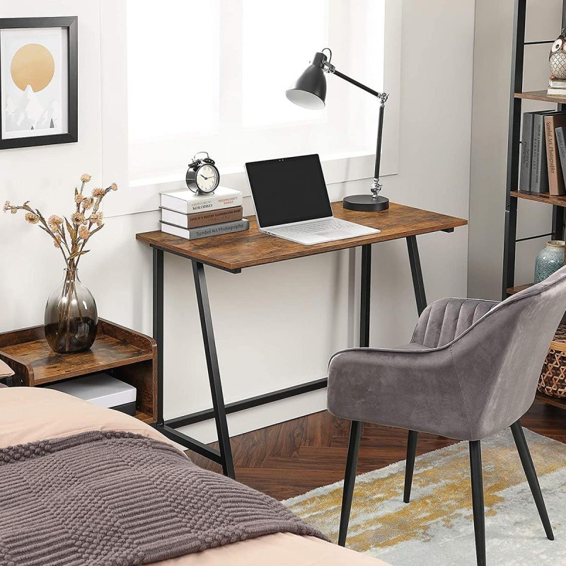 Mesa para Oficina EDANY, en Acero y Madera, color Nogal