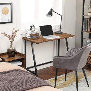 Mesa para Oficina EDANY, en Acero y Madera, color Nogal
