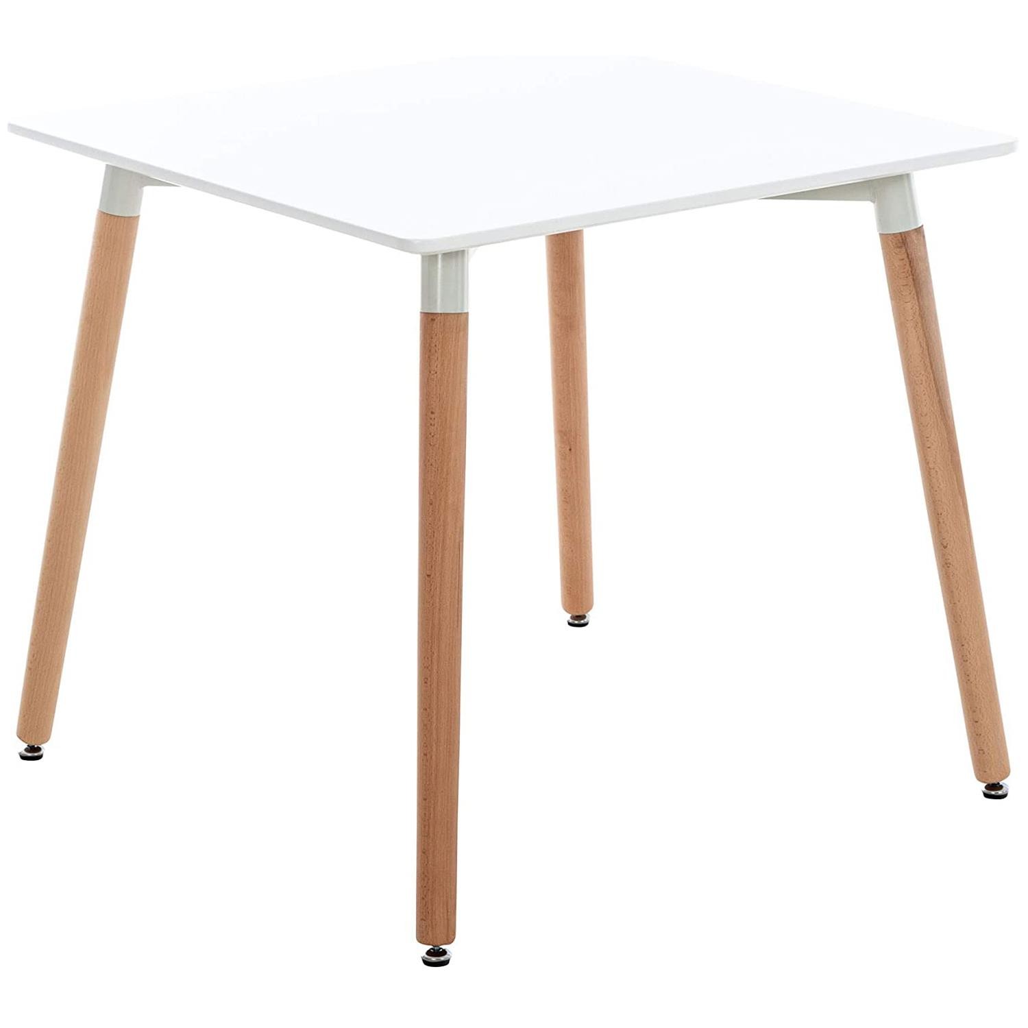 Mesa BERGER, 80x80x75cm, Estructura de Metal y Madera, color Negro
