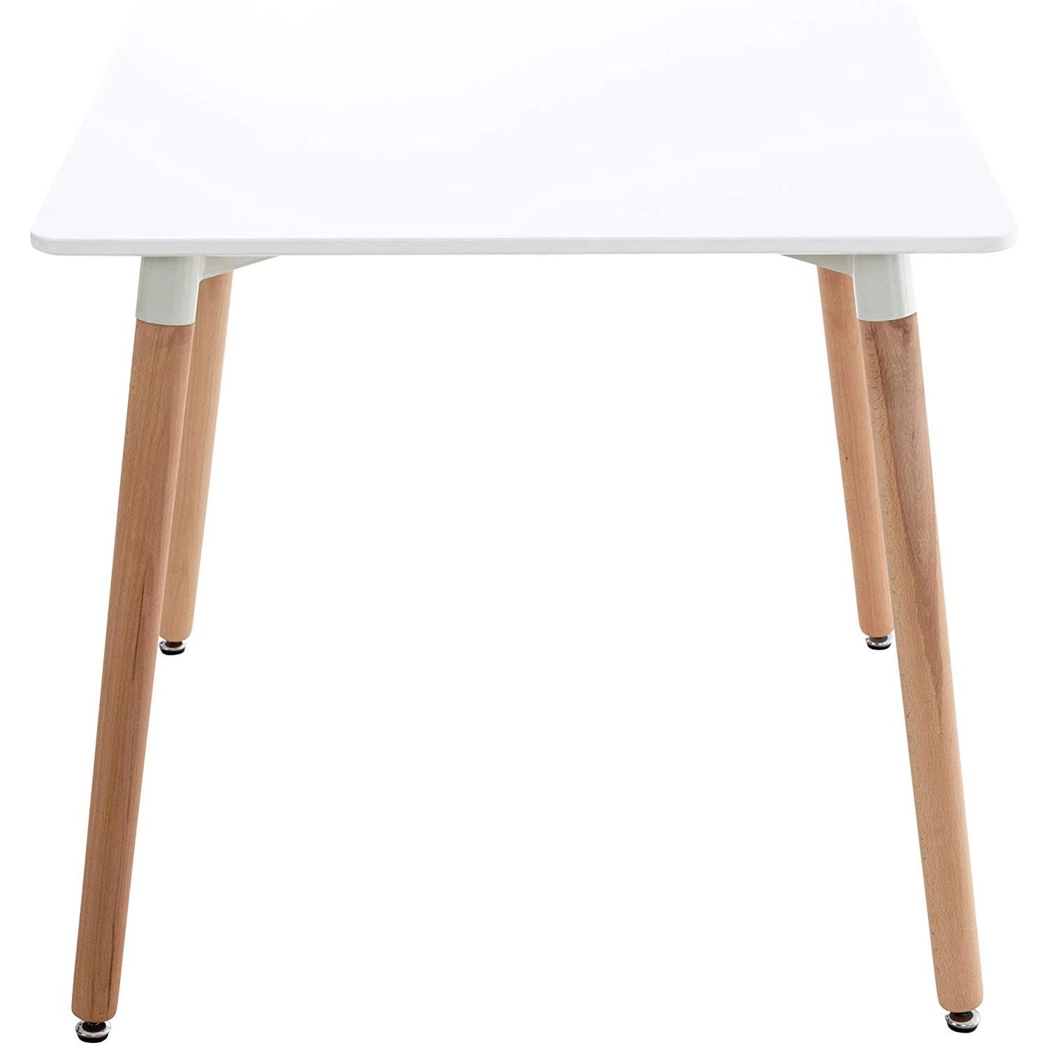 Mesa BERGER, 80x80x75cm, Estructura de Metal y Madera, color Negro