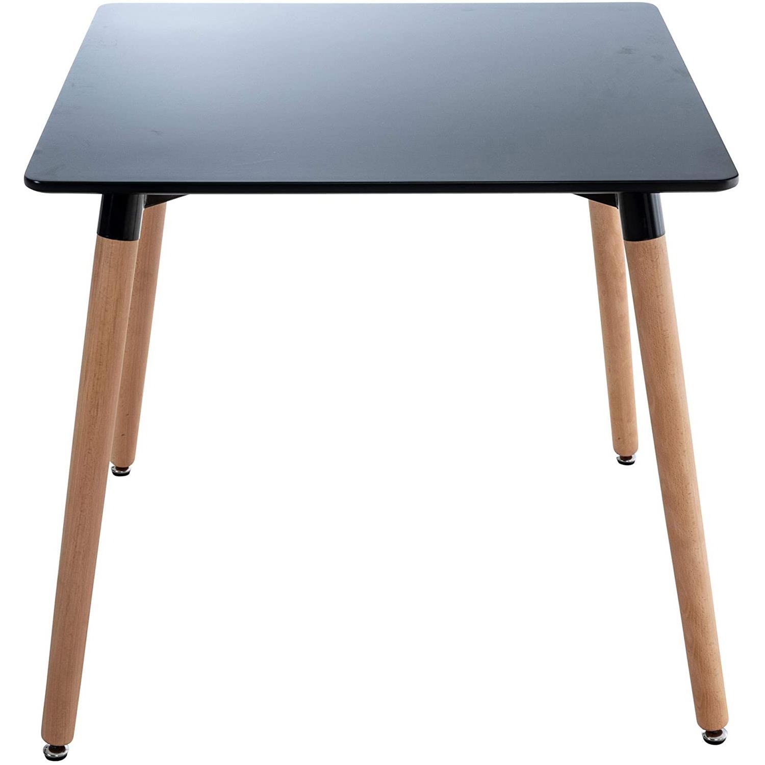 Mesa BERGER, 80x80x75cm, Estructura de Metal y Madera, color Negro