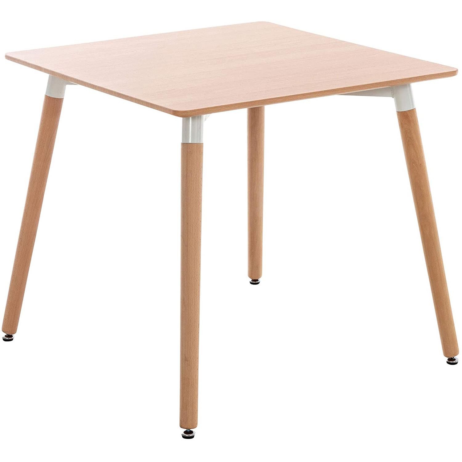 Mesa BERGER, 80x80x75cm, Estructura de Metal y Madera, color Negro