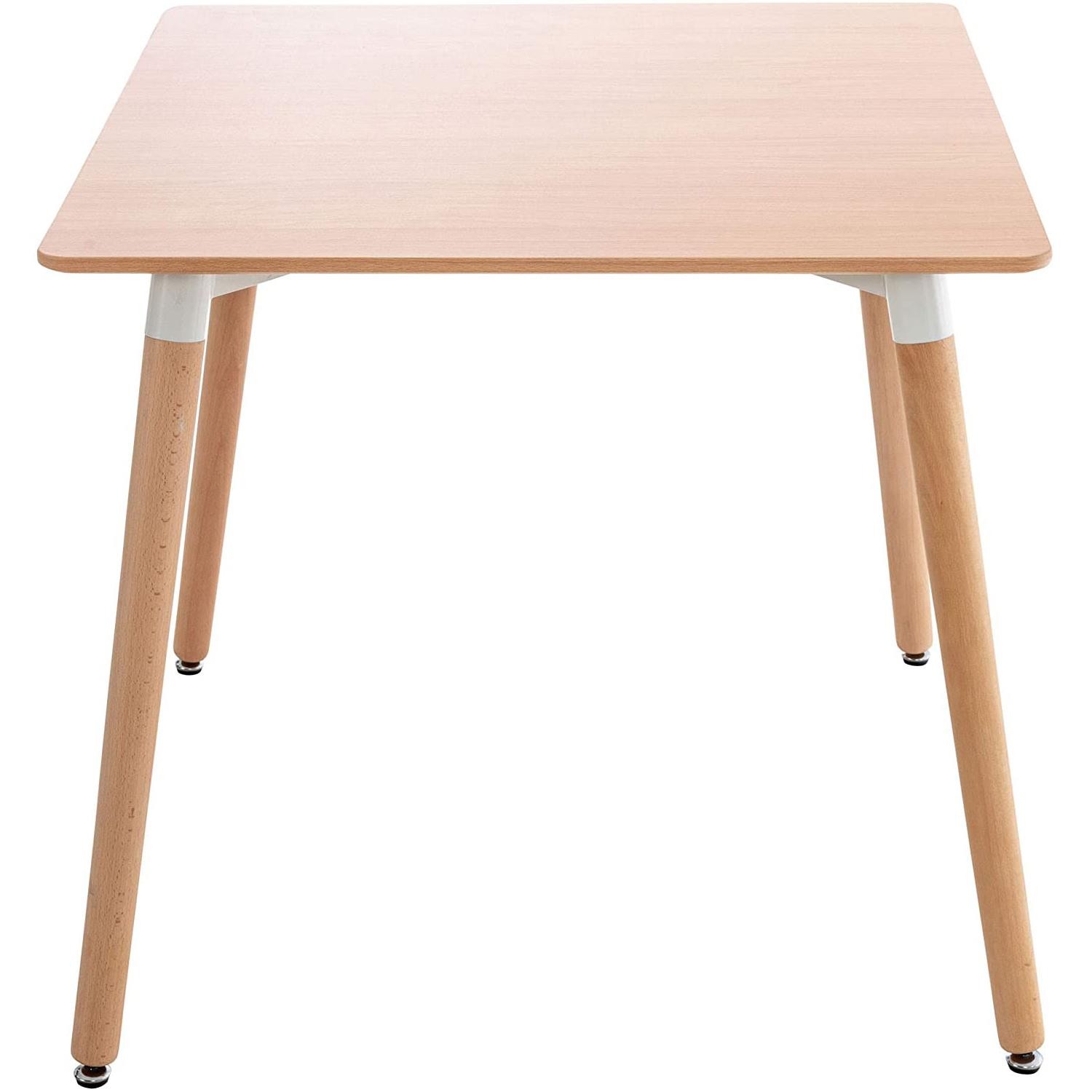 Mesa BERGER, 80x80x75cm, Estructura de Metal y Madera, color Negro