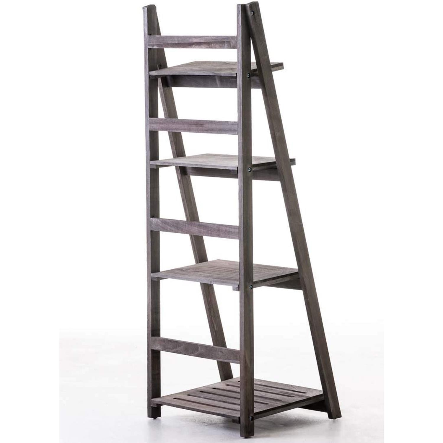 Estantería en Escalera ANDREW, 113x42x34 cm, Plegable, en Madera color Blanco