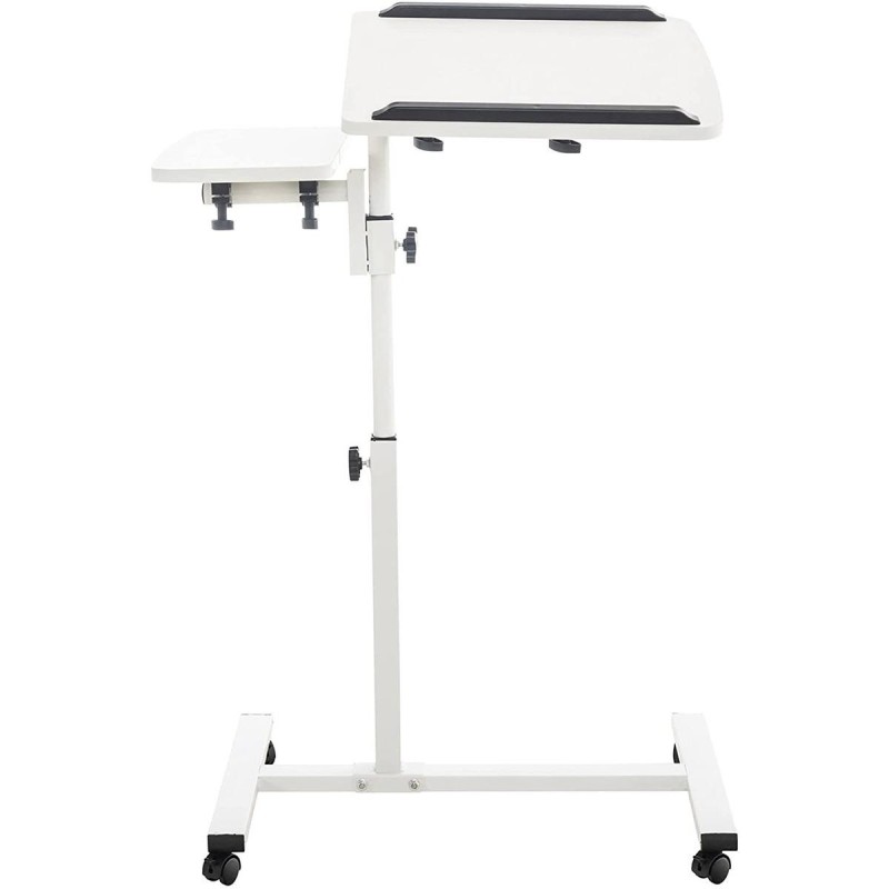 Mesa de Ordenador AUXY, regulable en altura, incluye ruedas, en negro