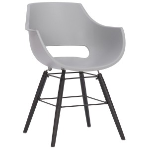 Silla de Confidente CALIFORNIA, Patas de Madera Negras, color Amarillo