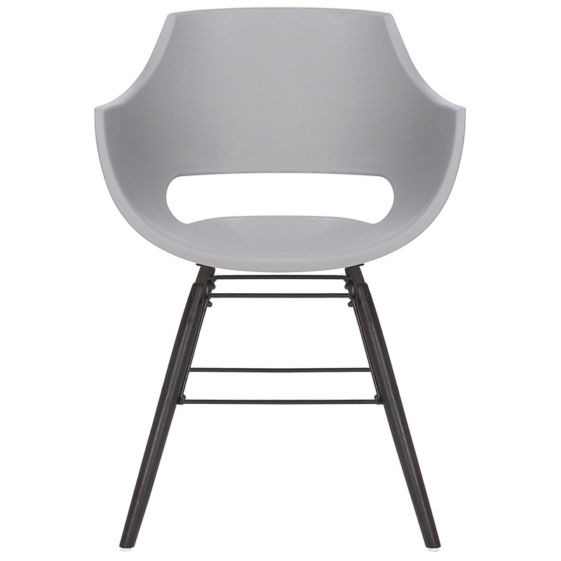 Silla de Confidente CALIFORNIA, Patas de Madera Negras, color Amarillo
