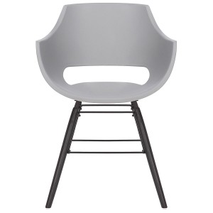Silla de Confidente CALIFORNIA, Patas de Madera Negras, color Amarillo