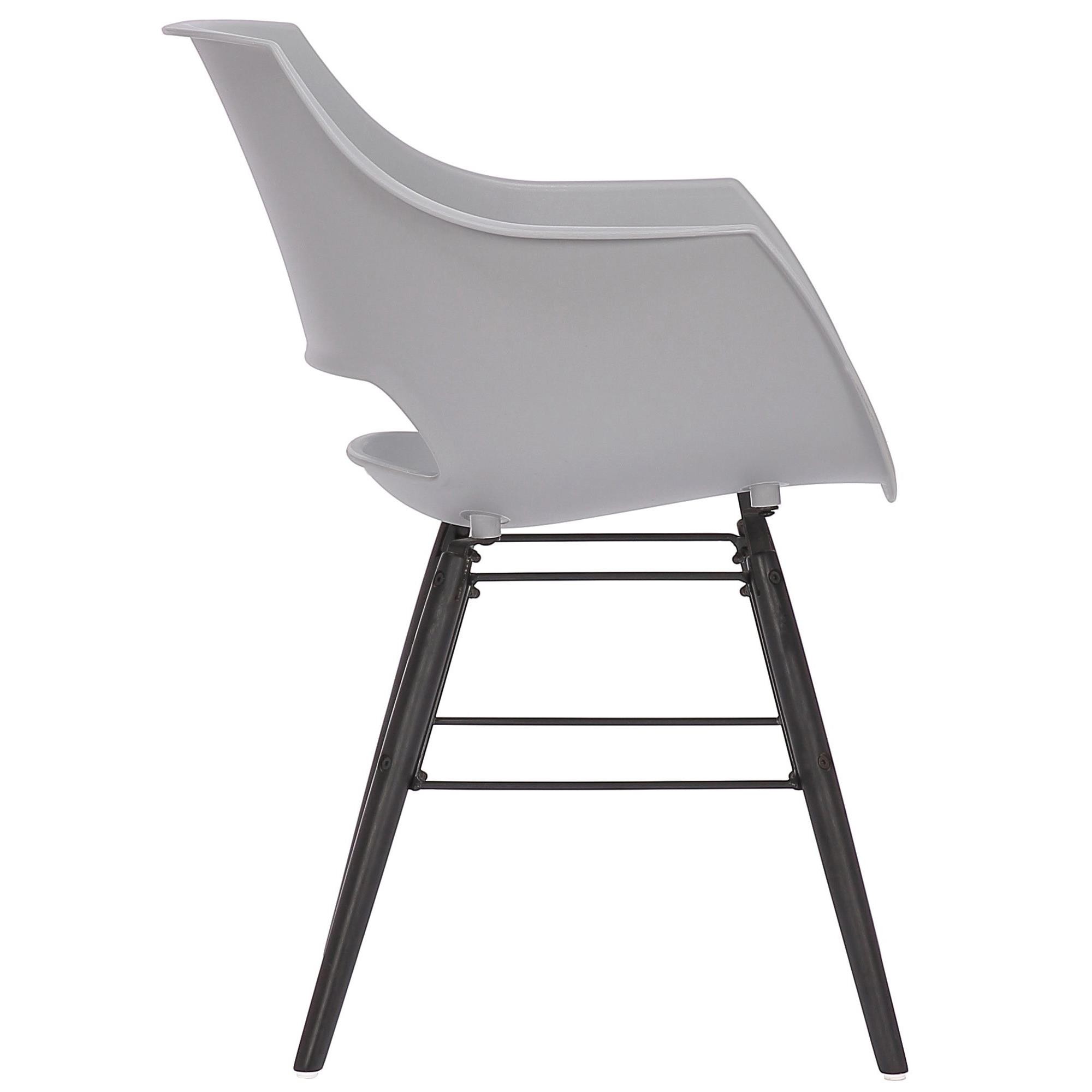 Silla de Confidente CALIFORNIA, Diseño Nórdico, Patas de Madera Negras, color Amarillo